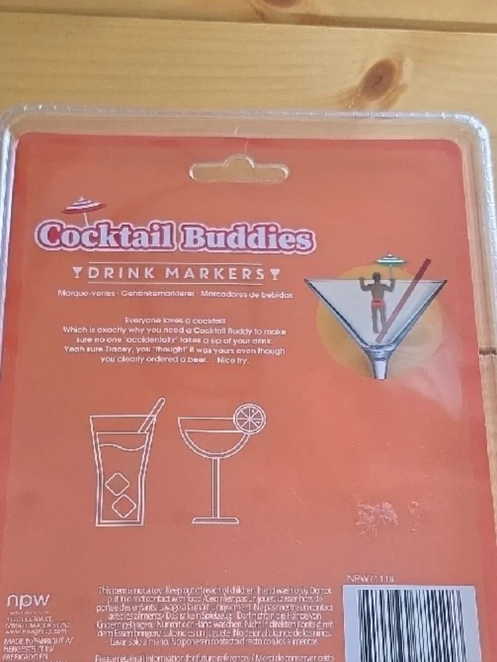 Cocktail Buddies Drink Markers – Beach Umbrella Set in Multi Color